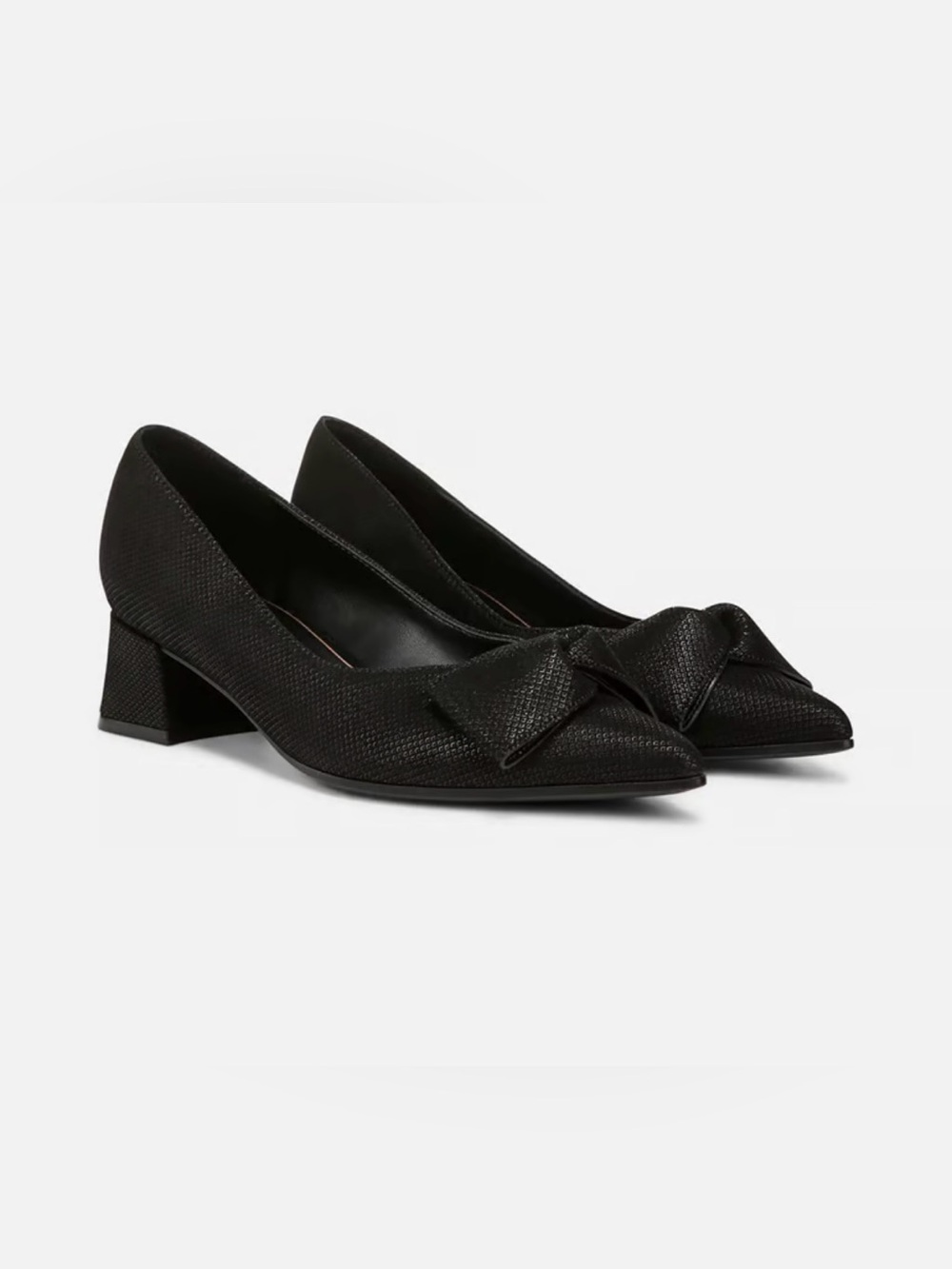 Naturalizer Mavis Bow Pumps Black Suede Size 7.5